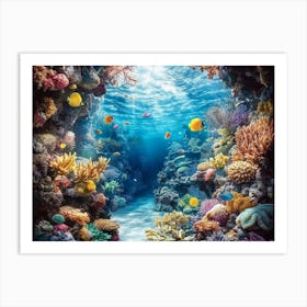 Underwater Cave Art Print