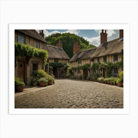 Thatched Cottages Art Print