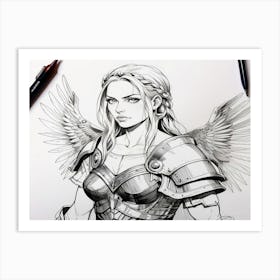 Angel Warrior 1 Art Print