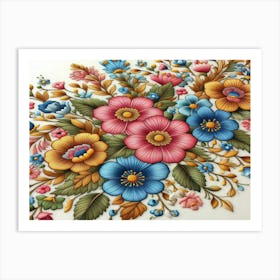 Russian Floral Painting 4 Art Print