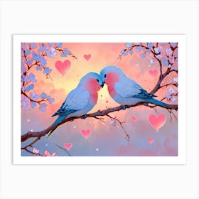 Birds In Love Art Print