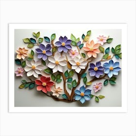 Paper Flower Wall Art 1 Art Print