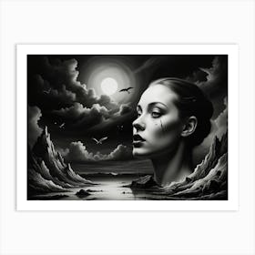 Black And White Painting 5 Art Print