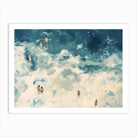 People In The Ocean Art Print