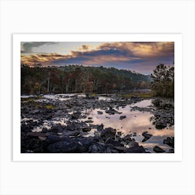 Sunset On The River Art Print