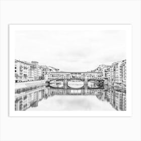 View On Ponte Vecchio In Florence In Tuscany In Italy Art Print