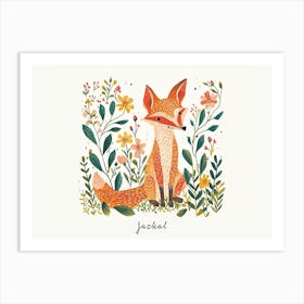 Little Floral Jackal 1 Poster Art Print