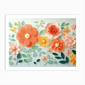 Paper Flowers 110 Art Print