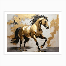 Gold Horse 1 Art Print