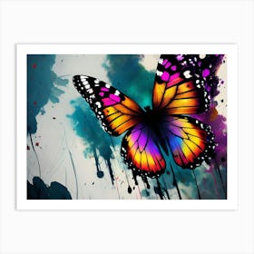 Abstract Butterfly Painting 5 Art Print