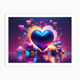 Colorful Heart Creative 26 Art Print