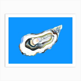 Oyster By The Sea Blue Art Print