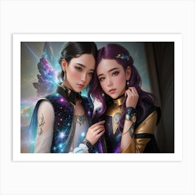 Two Chinese Girls Art Print