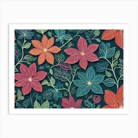 Floral Pattern 10 Art Print