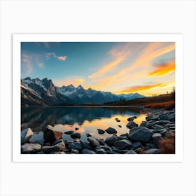 Sunrise Over Lake Taupo Art Print