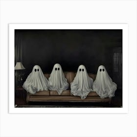 Ghosts On Couch Art Print