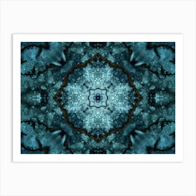 Modern Abstraction Blue Watercolor Decor 2 Art Print