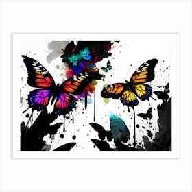 Colorful Butterflies 159 Art Print