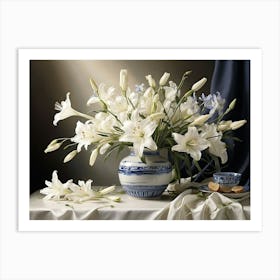 White Lilies 1 Art Print