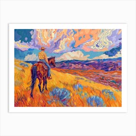 Cowboy Painting Colorado 3 Art Print