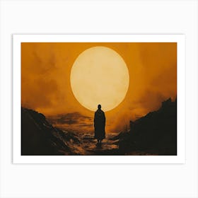 Man In Front Of The Sun Art Print