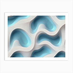 Abstract 3d Geometric Art With Seamless Pattern 1 Art Print