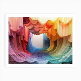 Rainbow Tunnel Art Print