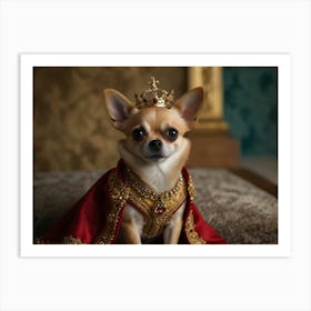 Chihuahua King Art Print