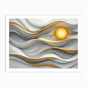 Abstract Wave Wall Art Art Print