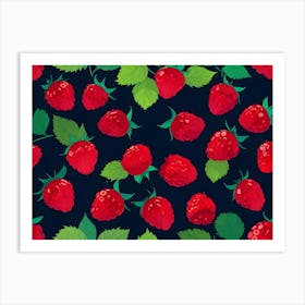 Red Raspberries Art Print