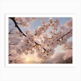 Cherry Blossoms Nature Art Print