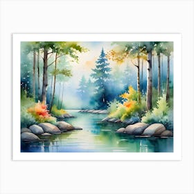 Watercolor Painting Art Print