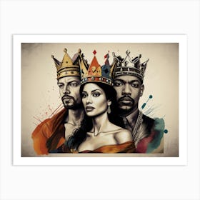 Abstract Kings And Queens Art Print 2 Art Print