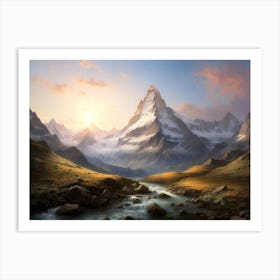 Sunrise On The Matterhorn 2 Art Print