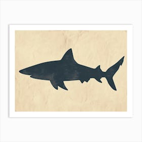 Nurse Shark Grey Silhouette 5 Art Print