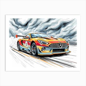 Mercedes Gt3 Art Print