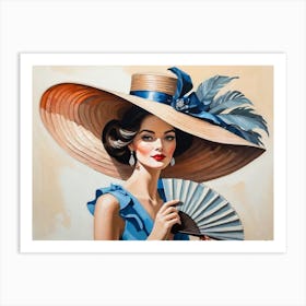 Hat And Fan 4 Art Print