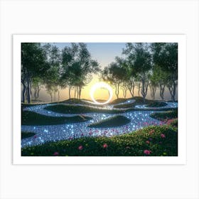 3d Rendering of the Abstract Forest Art Print