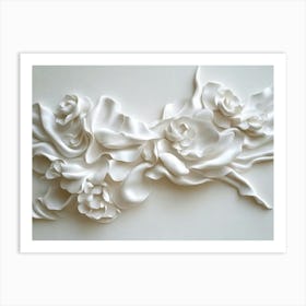 White Flowers 10 Art Print