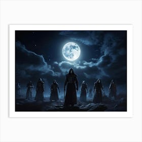 The Rising Undead In The Full Moon (18) Art Print