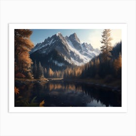 Maple Forest Extending In The Mountain Valley Art Print