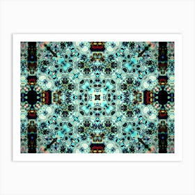 Abstract Pattern Blue Spots 3 Art Print