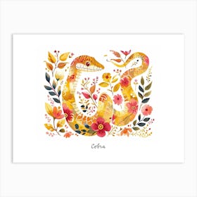 Little Floral Cobra 1 Poster Art Print