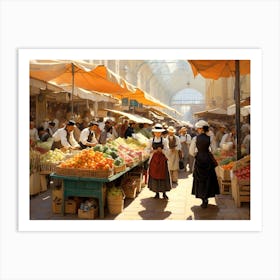 Market In Paris Art Print