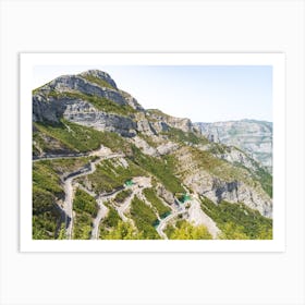 Winding Road In The Mountains of Albania Art Print
