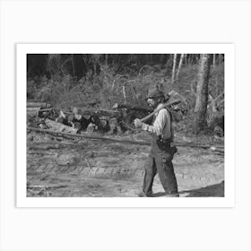 Old Lumberjack At Camp Near Effie, Minnesota By Russell Lee Art Print