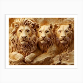 Three Lions 5 Art Print