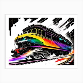 Train On The Tracks 3 Art Print