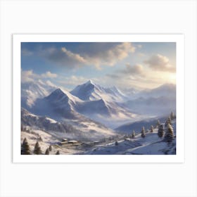 Snowy Mountains Art Print