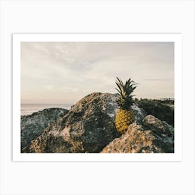 Pineapple On The Beach Art Print